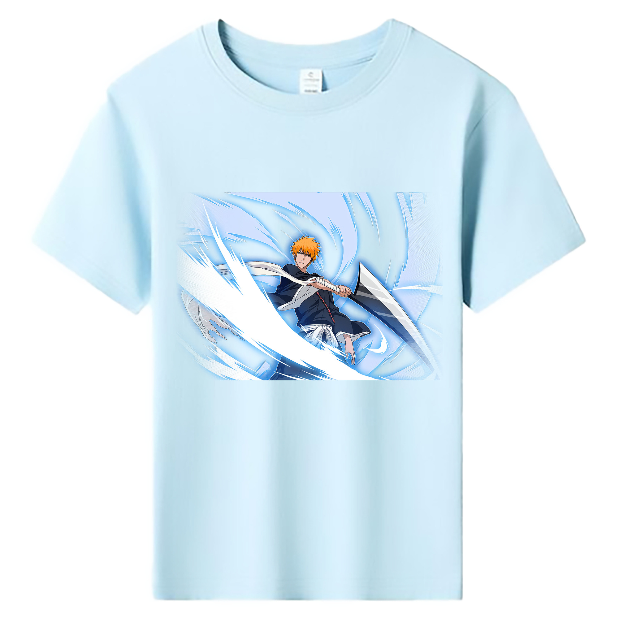 （画像用） ブリーチ 黒崎一護（くろさき いちご）BLEACH Kurosaki Ichigo 綿100％キッズTシャツ（フロントプリント）